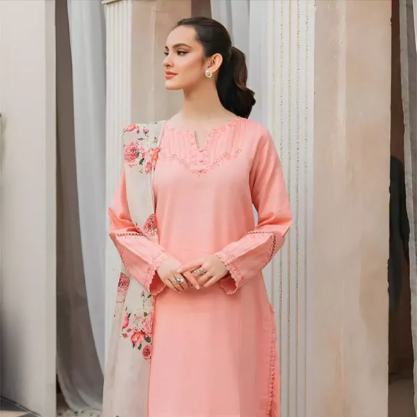 3 PC Unstitched Embroidered Pure Lawn | ASLING