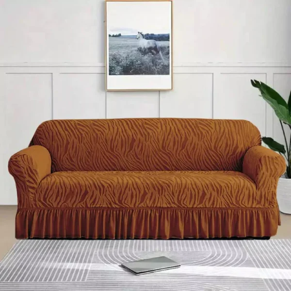 ZEBRA VELVET SOFA COVER COPPER