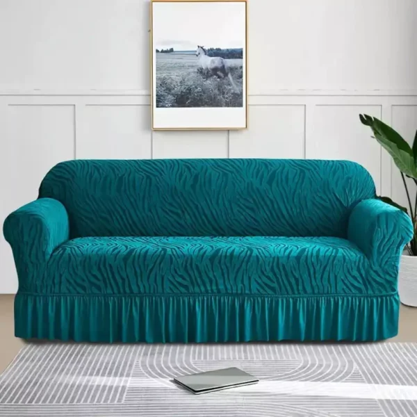 ZEBRA VELVET SOFA COVER ZINC